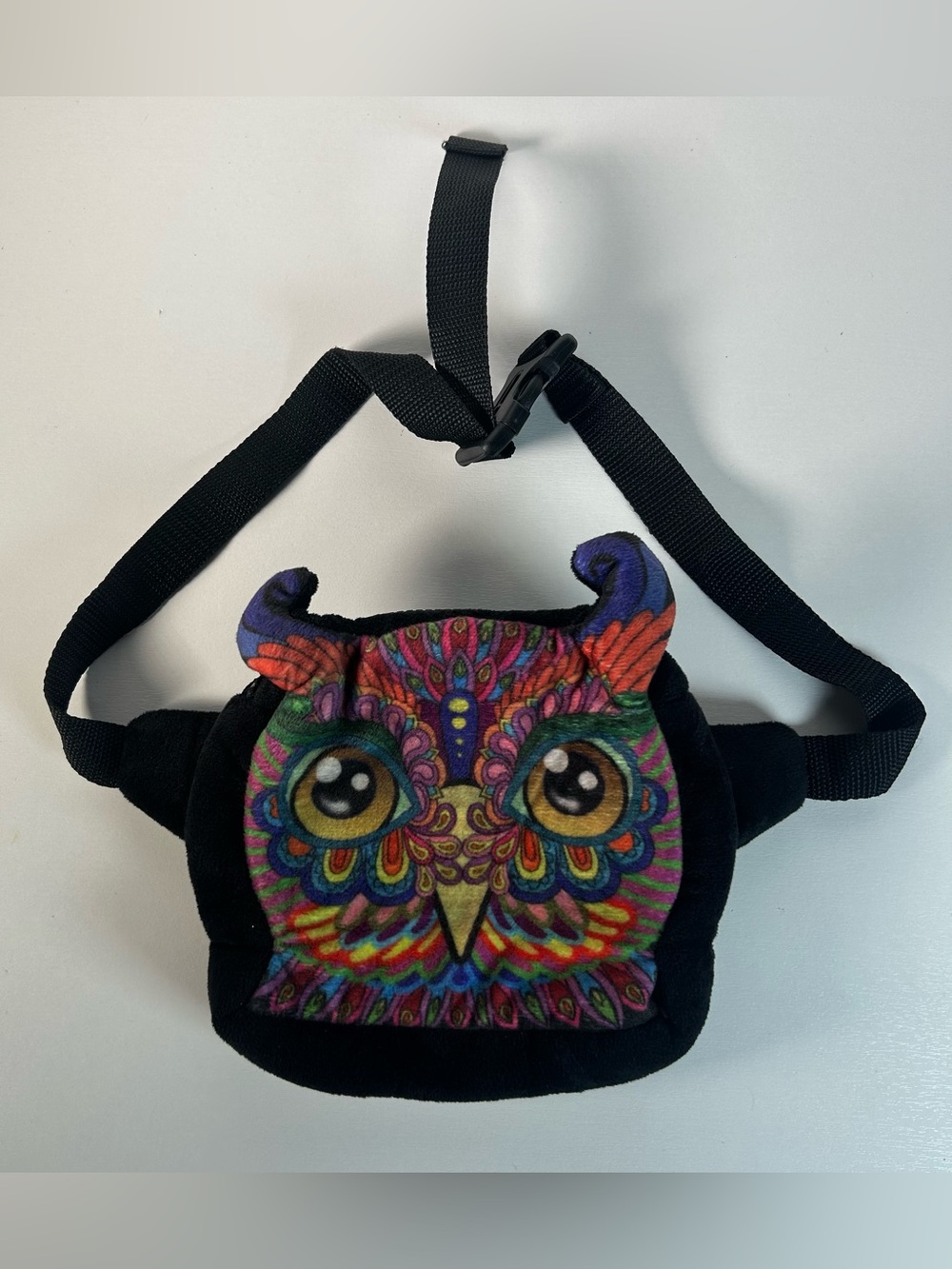 Owl Fanny Pack By Ideal Toys Brightly colored 7 inches tall Super Cute And Soft